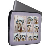 9 Foto Square Collage - mit Text - Orchid lila Laptopschutzhülle (Vorne Rechts)