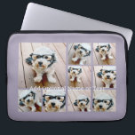 9 Foto Square Collage - mit Text - Orchid lila Laptopschutzhülle<br><div class="desc">Für dieses Design können Sie quadratische oder selbstständige Fotos verwenden. Verwenden Sie acht quadratische Fotos,  um ein einzigartiges und persönliches Geschenk zu schaffen. Oder man behalte den Hipster Welpe und macht einen trendigen Sake. Wenn Sie die Bilder anpassen müssen,  klicken Sie auf das Werkzeug anpassen,  um Änderungen vorzunehmen.</div>