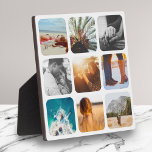 9 Foto Template Gitter gerundete weiße Rahmen Plaq<br><div class="desc">Personalisiertes Foto-Gitter mit gerundetem Rahmen</div>