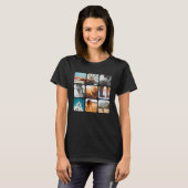 9 Foto Template Square Runded Frauen TShirt (Vorne ganz)