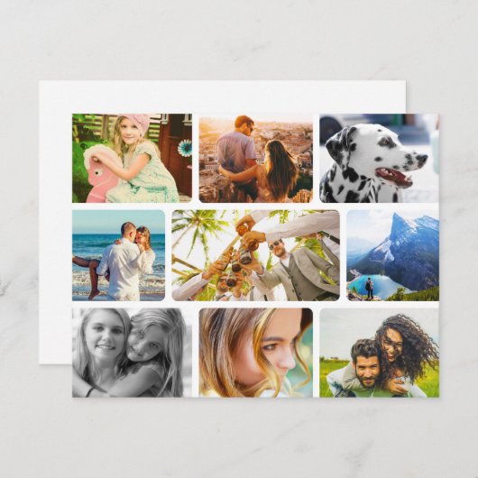 9 Foto Vorlage für Geburtstagskarten (Vorne/Hinten)