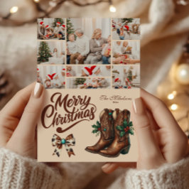 9 Foto Western Bow & Boots Weihnachten