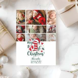 9 Foto Zuckerstangen-Baby 1. Weihnachten