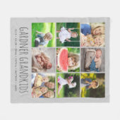 9 FotoCollage mit benutzerdefinierten Grandkids-Na Fleecedecke (Vorderseite (Horizontal))