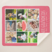 9 FotoCollage mit benutzerdefinierten Grandkids-Na Sherpadecke (Vorderseite (Horizontal))