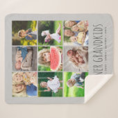 9 FotoCollage mit benutzerdefinierten Grandkids-Na Sherpadecke (Vorderseite (Horizontal))