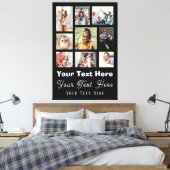 9 FotoCollage mit Skripttext Schwarz-weiß Leinwanddruck (Insitu (Schlafzimmer))