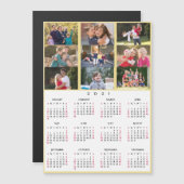 9 FotoCollage Personalisiert 2021 Familienkalender Magnetkarte (Vorne/Hinten)