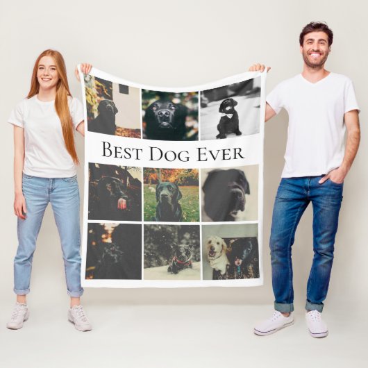 9 FotoCollage Personalisiert Bester Hund je Fleecedecke (Beispiel)