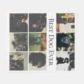 9 FotoCollage Personalisiert Bester Hund je Fleecedecke (Vorderseite (Horizontal))