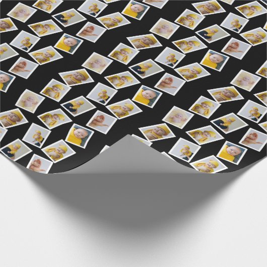 9 FotoCollage Personalisiert Geschenkpapier (Ecke)