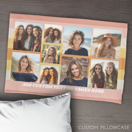 9 Fotomaterial Minimalistisch - Streifen aus golde Kissenbezug