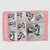 9 Fotos-Collage hinzufügen — Korallen bearbeiten Golfhandtuch (Horizontal)