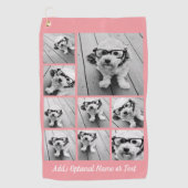 9 Fotos-Collage hinzufügen — Korallen bearbeiten Golfhandtuch (Vorderseite)