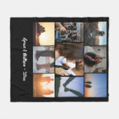 9 Fotos Collage personalisiert Fleecedecke (Vorderseite (Horizontal))