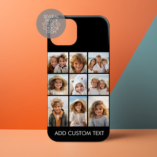 9 Fotos - Minimales Raster auf schwarzem Hintergru Case-Mate iPhone 14 Plus Hülle