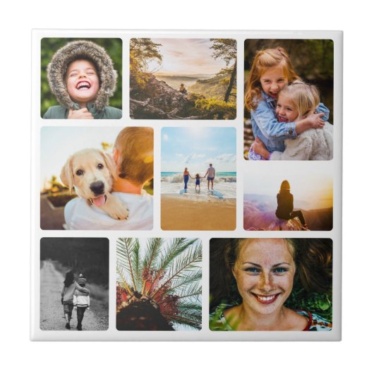 9 Fotos Wall-Collage im Haus umkreist Fliese (Vorderseite)