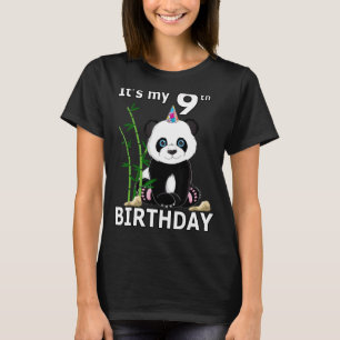 9. Geburtstag 9 Jahre altes Party Tier Panda 4 T-Shirt