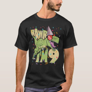 9. Geburtstag, 9. Shirt. T-Rex, Dinosaur Ra T-Shirt