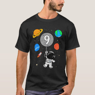 9. Geburtstag Astronaut Weltraumplaneten Ballon T-Shirt