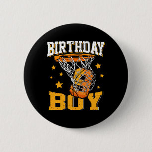 9. Geburtstag Basketball Boy 9 Jahre alter Basketb Button