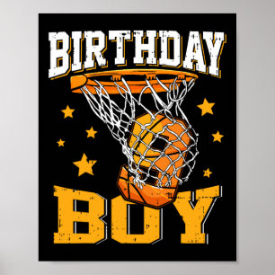 9. Geburtstag Basketball Boy 9 Jahre alter Basketb Poster