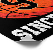 9. Geburtstag Basketball Lover 9 Jahre Vintag Poster (Ecke)