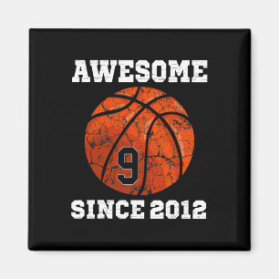 9. Geburtstag Basketball Lover Geschenk 9 Jahre al Magnet