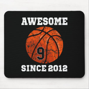 9. Geburtstag Basketball Lover Geschenk 9 Jahre al Mousepad