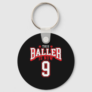 9. Geburtstag Basketball mehr als 9 Jahre alter Ta Schlüsselanhänger