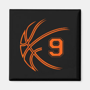 9. Geburtstag Basketball Neun 9 Jahre alte Jungen Magnet