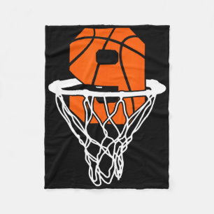 9. Geburtstag Basketball Neun 9 Jahre Jungen Kinde Fleecedecke