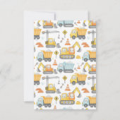 9. Geburtstag Baujunge Geburtstag Einladung (Rückseite)