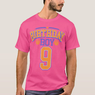 9. Geburtstag Boy Basketball Lover 9 Jahre alter T T-Shirt
