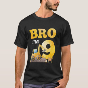 9. Geburtstag Boy Bro Ich bin 9 Jahre alt Bagger s T-Shirt