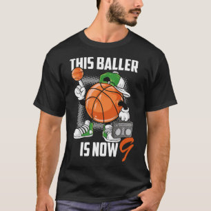 9. Geburtstag Bysketbyll Player Spaß 9 Jahre alt K T-Shirt