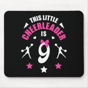 9. Geburtstag Cheerleader Mädchen T-Shirt 9 Jahre Mousepad