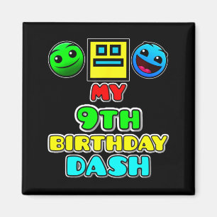 9. Geburtstag Dash Videospiel Thema Kinderparty Magnet