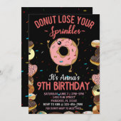 9. Geburtstag Donut Verlieren Sie Ihre Sprinkles G (Vorne/Hinten)