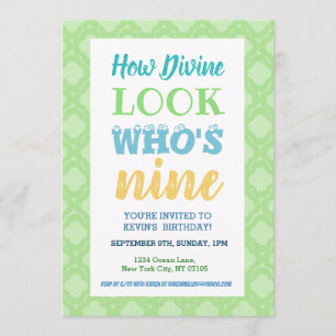 9. Geburtstag Einladung Redewendungen