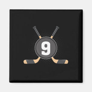 9. Geburtstag Eishockey 9 Jahre alt Thema Birthda Magnet