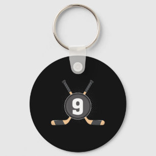 9. Geburtstag Eishockey 9 Jahre alt Thema Birthda Schlüsselanhänger