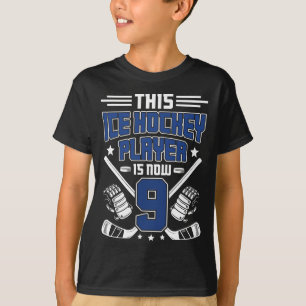 9. Geburtstag Eishockey Junge Neun Jahre alt Eisho T-Shirt