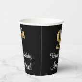 9. Geburtstag - Elegantes Luxus-Imitate Gold Look Pappbecher (Rechts)