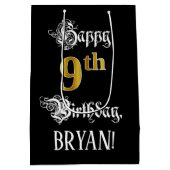 9. Geburtstag ~ Extravagantes Drehbuch; Imitate Go Mittlere Geschenktüte (Rückseite)