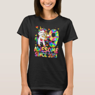 9. Geburtstag Farbige Gefärbte Krawatte 9 Jahre al T-Shirt