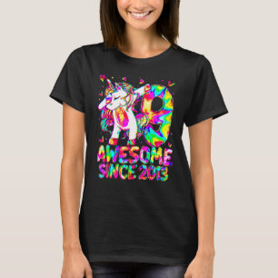 9. Geburtstag Farbige Gefärbte Krawatte 9 Jahre al T-Shirt