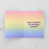 9. Geburtstag: Farbiger Regenbogen Nr. 9, Individu Karte (Innenseite)