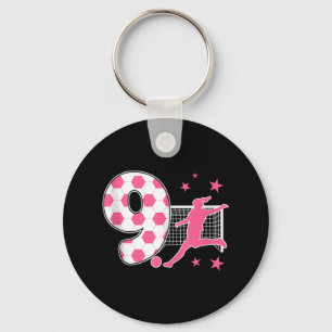 9. Geburtstag Fußball Fan 9. Fußball Thema Schlüsselanhänger