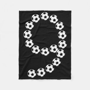 9. Geburtstag Fußball Jungen Kinder 9 Neun Jahre  Fleecedecke